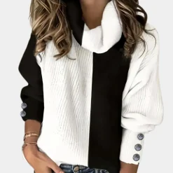 Truien & Vesten Dames*LAKENYA - Luchtige Zomer Coltrui voor Dames Wit