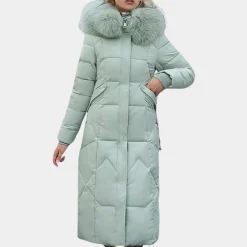 Jassen Dames*LANAI - Modieuze Winteroverjas voor Dames Groen