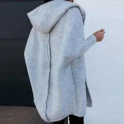 Jassen Dames*LARISA - Luchtig zomer vest met capuchon Grijs