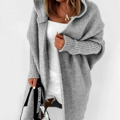 Jassen Dames*LARISA - Luchtig zomer vest met capuchon Grijs