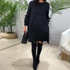 Jurken & Jumpsuits Dames*LAURENTIA - Casual zomerjurk met lange mouwen