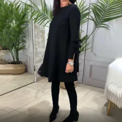 Jurken & Jumpsuits Dames*LAURENTIA - Casual zomerjurk met lange mouwen