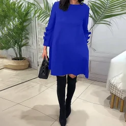 Jurken & Jumpsuits Dames*LAURENTIA - Casual zomerjurk met lange mouwen