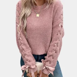 Truien & Vesten Dames*LAWRENCIA - Modieuze Zomerse Trui voor Dames Roze