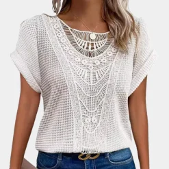 Topjes & Shirts Dames*Lazda - Stijlvol Zomert-shirt met ronde hals