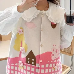 Truien & Vesten Dames*LEANI - Modieus Mouwloos Zomervest voor Dames Wit