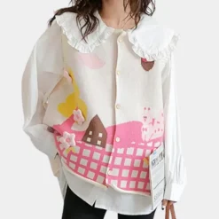 Truien & Vesten Dames*LEANI - Modieus Mouwloos Zomervest voor Dames Wit