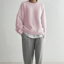 Truien & Vesten Dames*LEENA - Luchtige zomerse casual trui voor vrouwen Roze