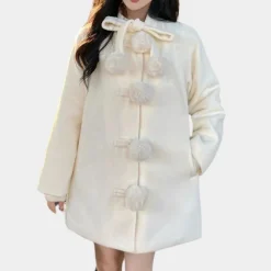 Jassen Dames*LEIANA - Elegante en Trendy Winterjas voor Dames Wit