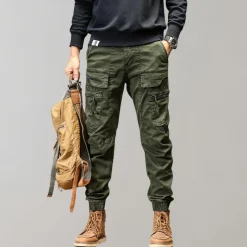 Broeken Heren*Leif - Heren cargo broek met klepzakken voor de zomer