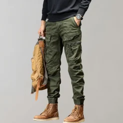 Broeken Heren*Leif - Heren cargo broek met klepzakken voor de zomer