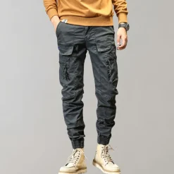 Broeken Heren*Leif - Heren cargo broek met klepzakken voor de zomer