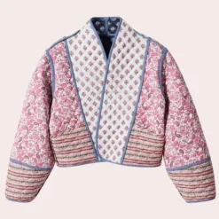 Jassen Dames*LEINA - Luchtig Casual Bloemenjasje voor Dames - Perfect voor de Zomer Roze