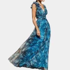 Jurken & Jumpsuits Dames*Lena - Verfrissende en Comfortabele Maxi-Jurk in Stijl voor de Zomer Blauw