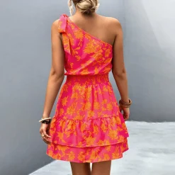 Jurken & Jumpsuits Dames*LENORA - Eén schouder zomer mini jurk