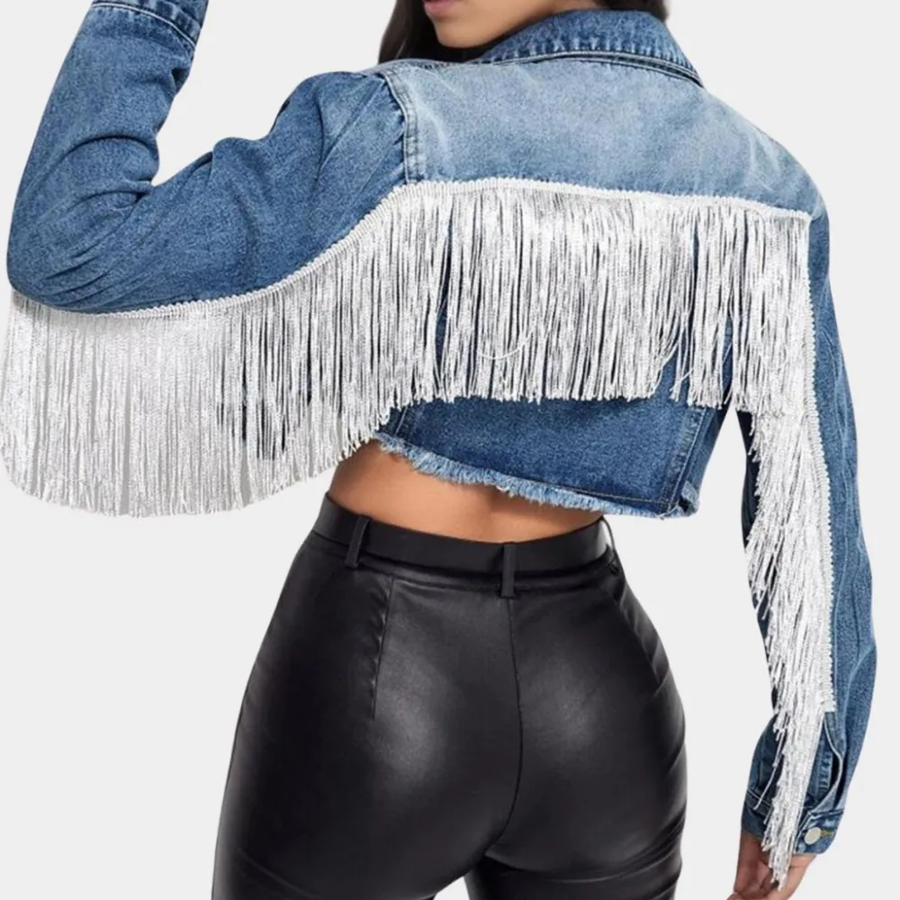 Jassen Dames*Lenore - Vintage zomerjas met kwastjes voor dames