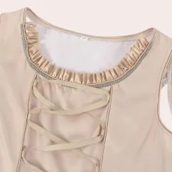 Jurken & Jumpsuits Dames*Leonor - Luxe Beierse Zomerjurk voor dames Khaki