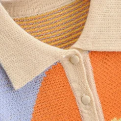 Truien & Vesten Dames*LEONTYNE - Retro gebreid zomer vest voor dames Oranje