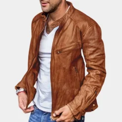 Leren Jassen Heren|Jassen Heren*Leroy - Klassiek weerbestendig herenjack voor de zomer