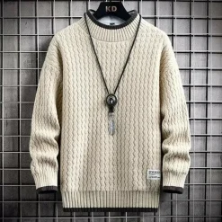 Jassen Heren*LEROY - Zachte en grof gebreide zomerse trui