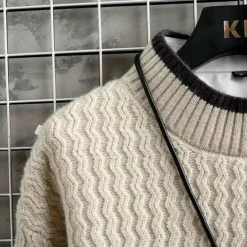 Jassen Heren*LEROY - Zachte en grof gebreide zomerse trui