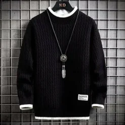 Jassen Heren*LEROY - Zachte en grof gebreide zomerse trui