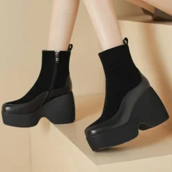 Damesschoenen*LESHAH - Comfortabele Zomerlaarzen voor Dames Zwart