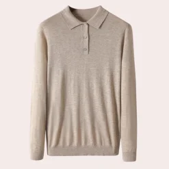 Shirts Heren*Lichte herenpolo met volledige mouwen voor de zomer