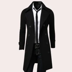 Jassen Heren*Lichte zomer trenchcoat voor heren met twee rijen knopen