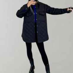 Jassen Dames*Lii - Stijlvolle lange damesjas voor de zomer Zwart