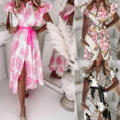 Jurken & Jumpsuits Dames*LILIANA - Modieuze zomerse midi-jurk