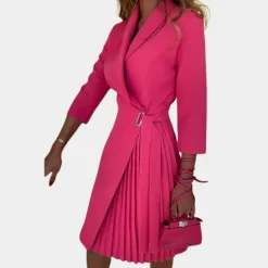 Jurken & Jumpsuits Dames*Lilou - Elegante geplooide damesjurk voor de zomer