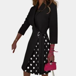 Jurken & Jumpsuits Dames*Lilou - Elegante geplooide damesjurk voor de zomer