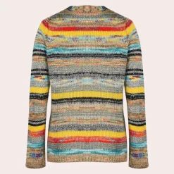 Truien & Vesten Dames*Lina - Kleurrijk gebreid damesvest met V-hals voor de zomer