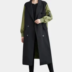 Jassen Dames*LINZEI - Modieuze Zomerjas voor Dames Zwart Groen