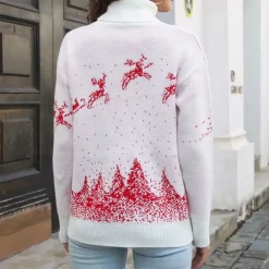 Truien & Vesten Dames*LISANA - Moderne Kersttrui voor Dames Wit