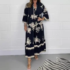 Jurken & Jumpsuits Dames*Lisette - Elegante lange zomerjurk voor dames