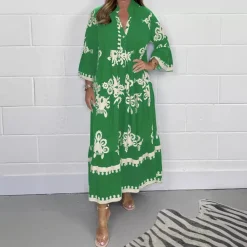 Jurken & Jumpsuits Dames*Lisette - Elegante lange zomerjurk voor dames