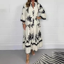 Jurken & Jumpsuits Dames*Lisette - Elegante lange zomerjurk voor dames