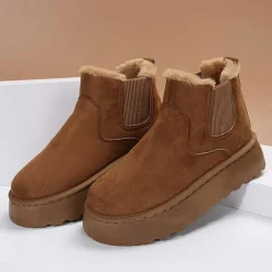 Damesschoenen*LOISA - Zomerse laarzen met dikke zool Lichtbruin