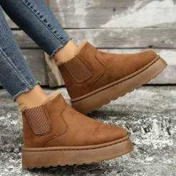 Damesschoenen*LOISA - Zomerse laarzen met dikke zool Lichtbruin