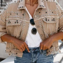 Jassen Dames*LOKOMOTIV - Lente/Zomerjas met klinknagels