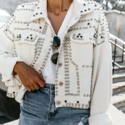 Jassen Dames*LOKOMOTIV - Lente/Zomerjas met klinknagels