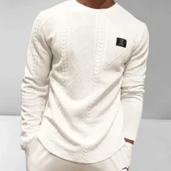 Truien & Vesten Heren*LOUIS - Comfortabel Zomers Sweatshirt voor Heren Wit