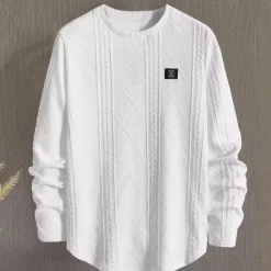 Truien & Vesten Heren*LOUIS - Comfortabel Zomers Sweatshirt voor Heren Wit