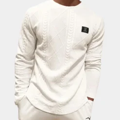 Truien & Vesten Heren*LOUIS - Comfortabel Zomers Sweatshirt voor Heren Wit