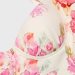 Jurken & Jumpsuits Dames*Lucca - Zomerse gebloemde en uitlopende midi-jurk Roze