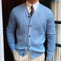 Truien & Vesten Heren*Lucian - Luxueus Eenvoudig Gebreid Herensweater voor de Zomer