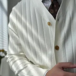 Truien & Vesten Heren*Lucian - Luxueus Eenvoudig Gebreid Herensweater voor de Zomer