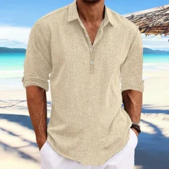 Shirts Heren*Luciano - Luchtig Zomer Herenoverhemd